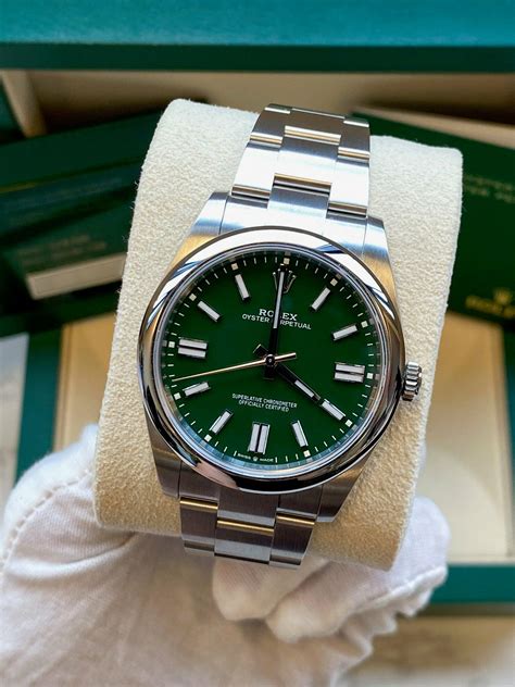 rolex tiffany green|Rolex Oyster Perpetual 41 124300 .